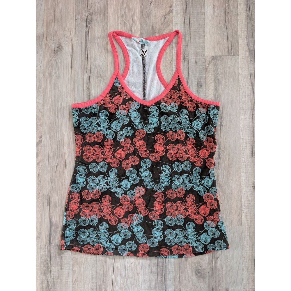 Carve Designs Patterned Racerback Tank Top Coral Blue, Large (C3)